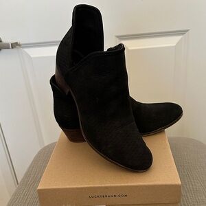 Lucky Brand Women's Sleek Black Ankle Booties